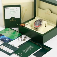Rolex GMT Master II Wristwatch Ref 16710. 'Coke' Bezel, Yr 2005, B&P"s.