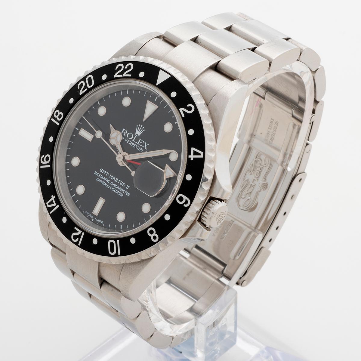 Montre-bracelet GMT Master II Rolex ref 16710. Cadran, boîte et papiers suisses, 2004  Unisexe en vente
