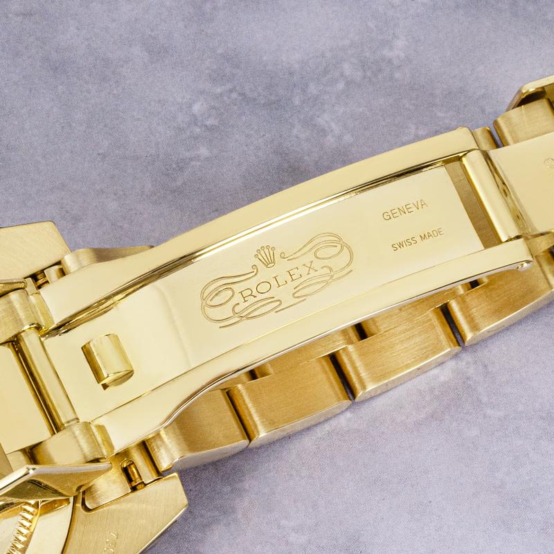 Rolex GMT-Master II Gelbgold Schwarzes Zifferblatt 116758SARU für Damen oder Herren