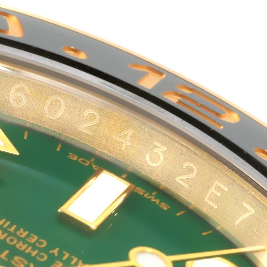 Rolex GMT Master II Yellow Gold Green Dial Men's Watch 116718 Unworn 1