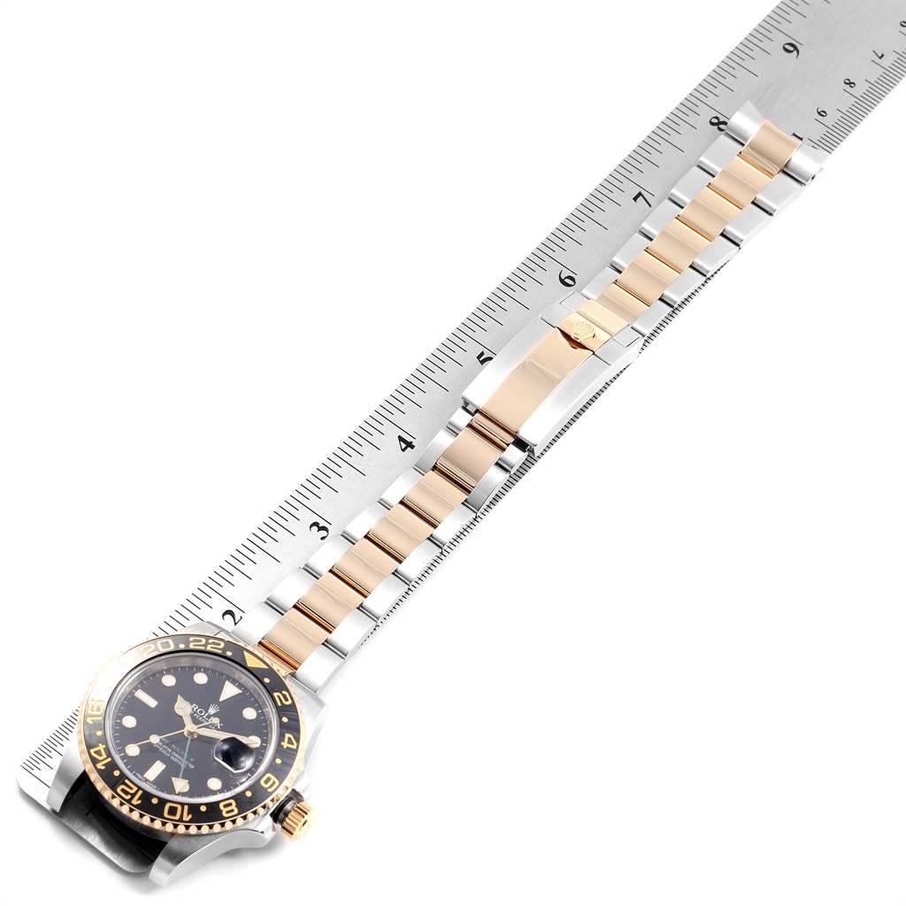 Rolex GMT Master II Yellow Gold Steel Automatic Men's Watch 116713 For Sale 7
