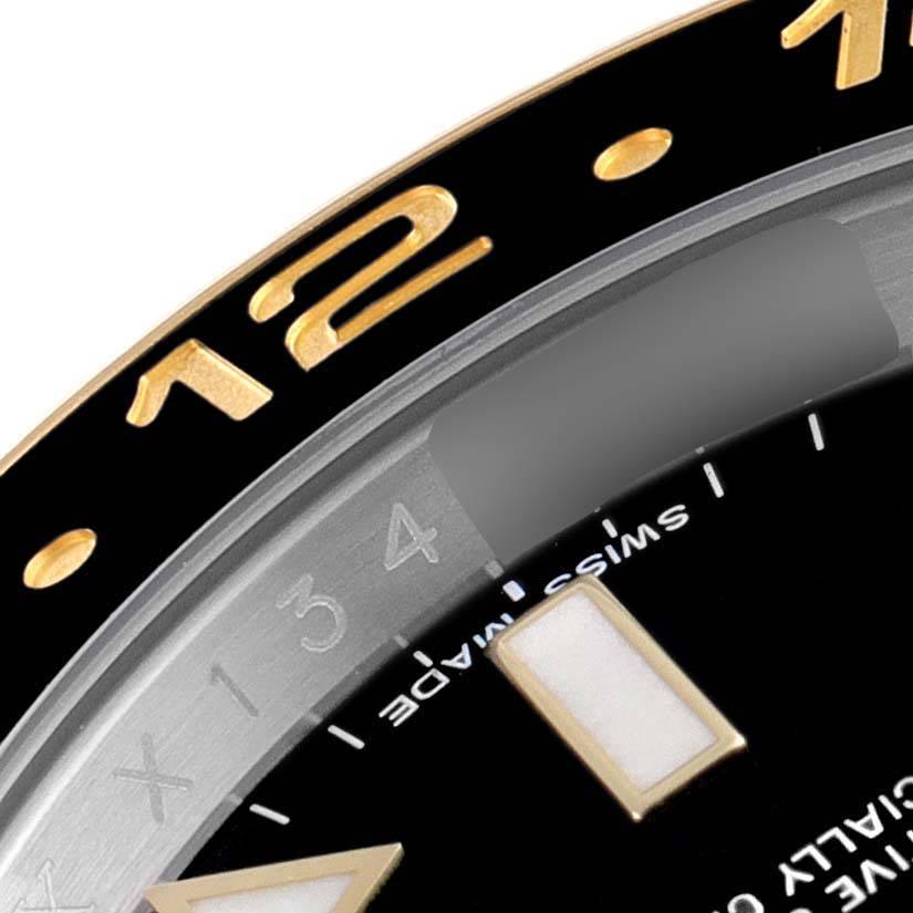 Rolex GMT Master II Yellow Gold Steel Black Dial Mens Watch 116713 2