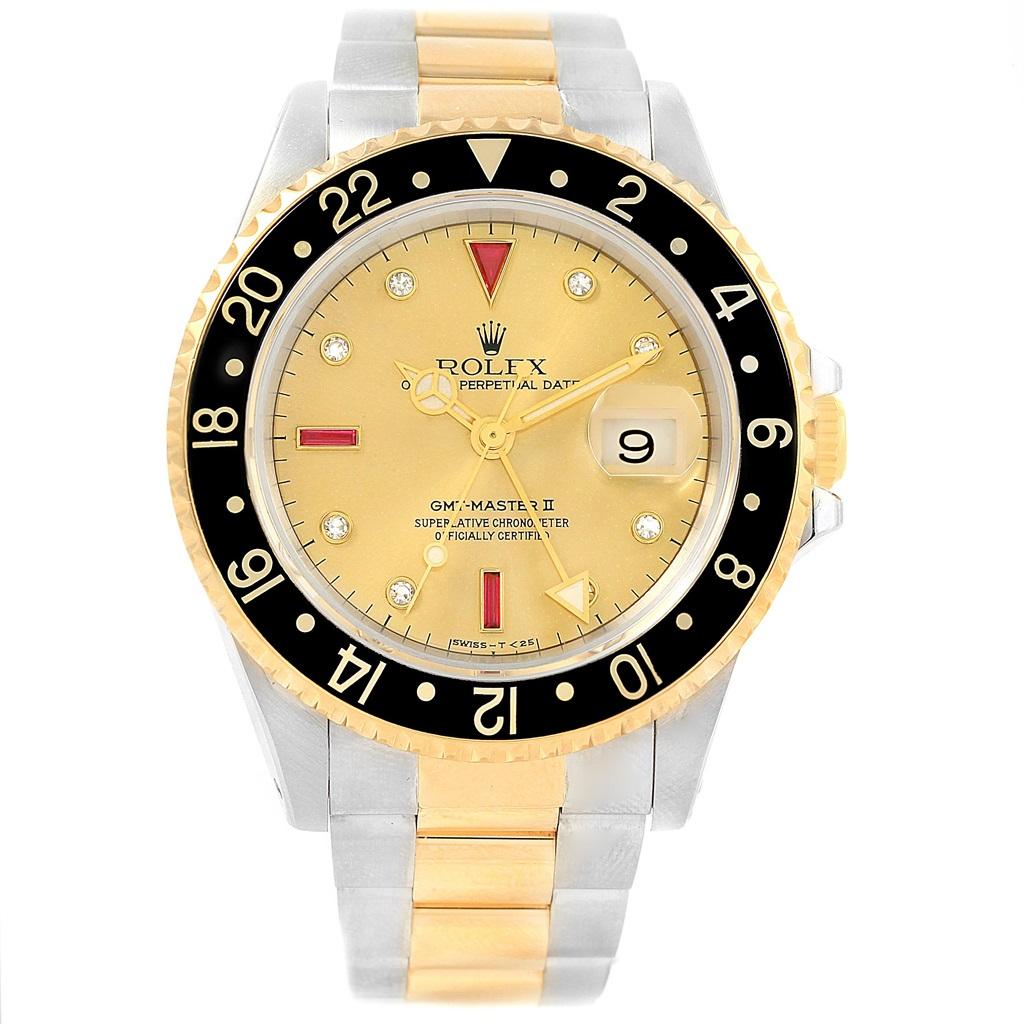 Rolex gmt master ii diamond and ruby dial best sale