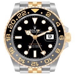 Rolex GMT Master II Yellow Gold Steel Grey Bezel Mens Watch 126713 Unworn