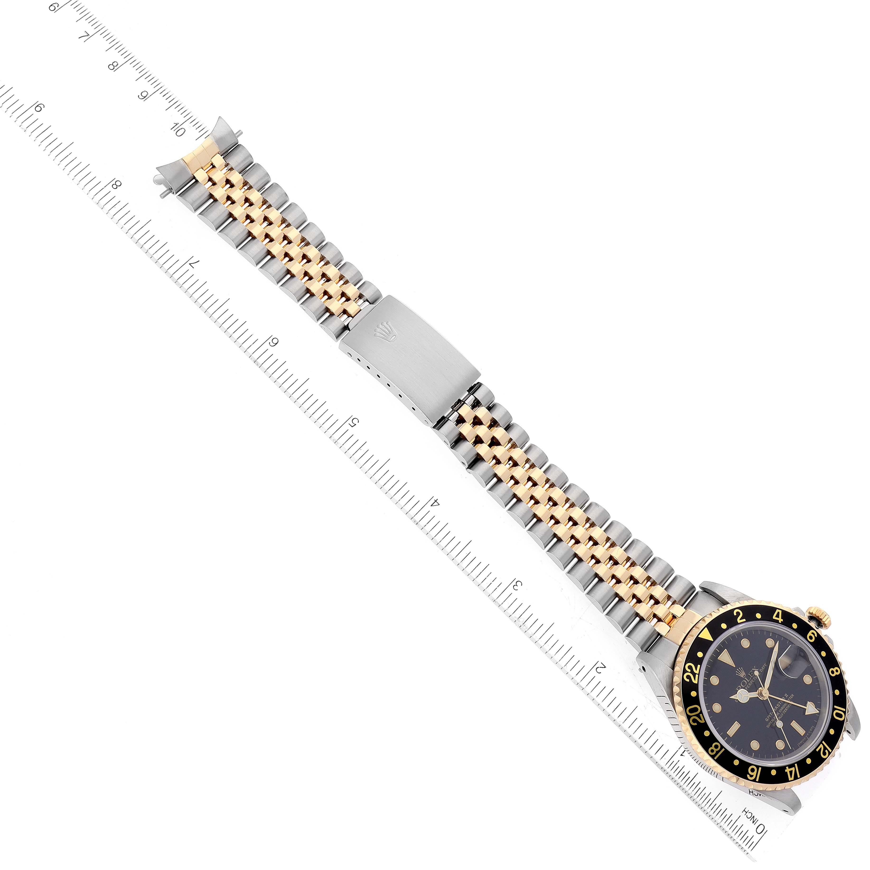 Rolex GMT Master II Yellow Gold Steel Jubilee Bracelet Mens Watch 16713 6