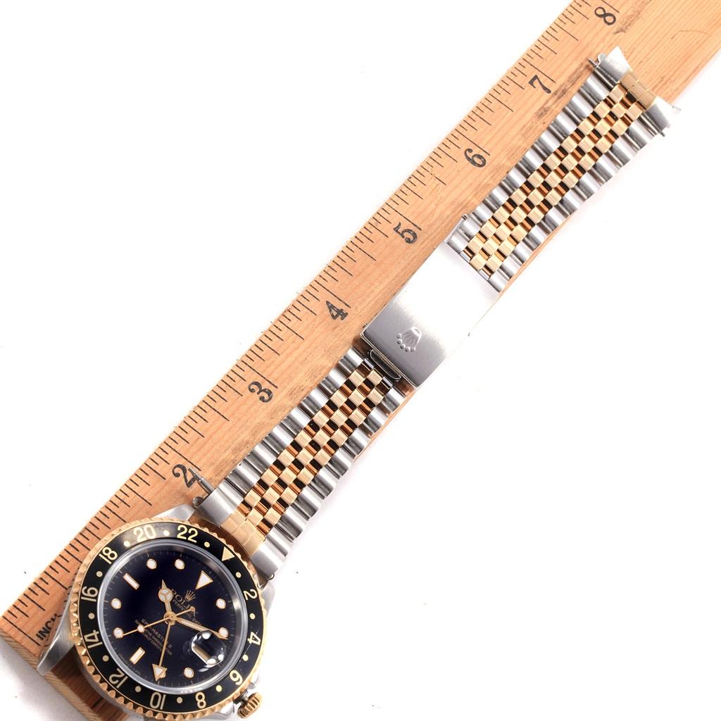 Rolex GMT Master II Yellow Gold Steel Jubilee Bracelet Men's Watch 16713 For Sale 9
