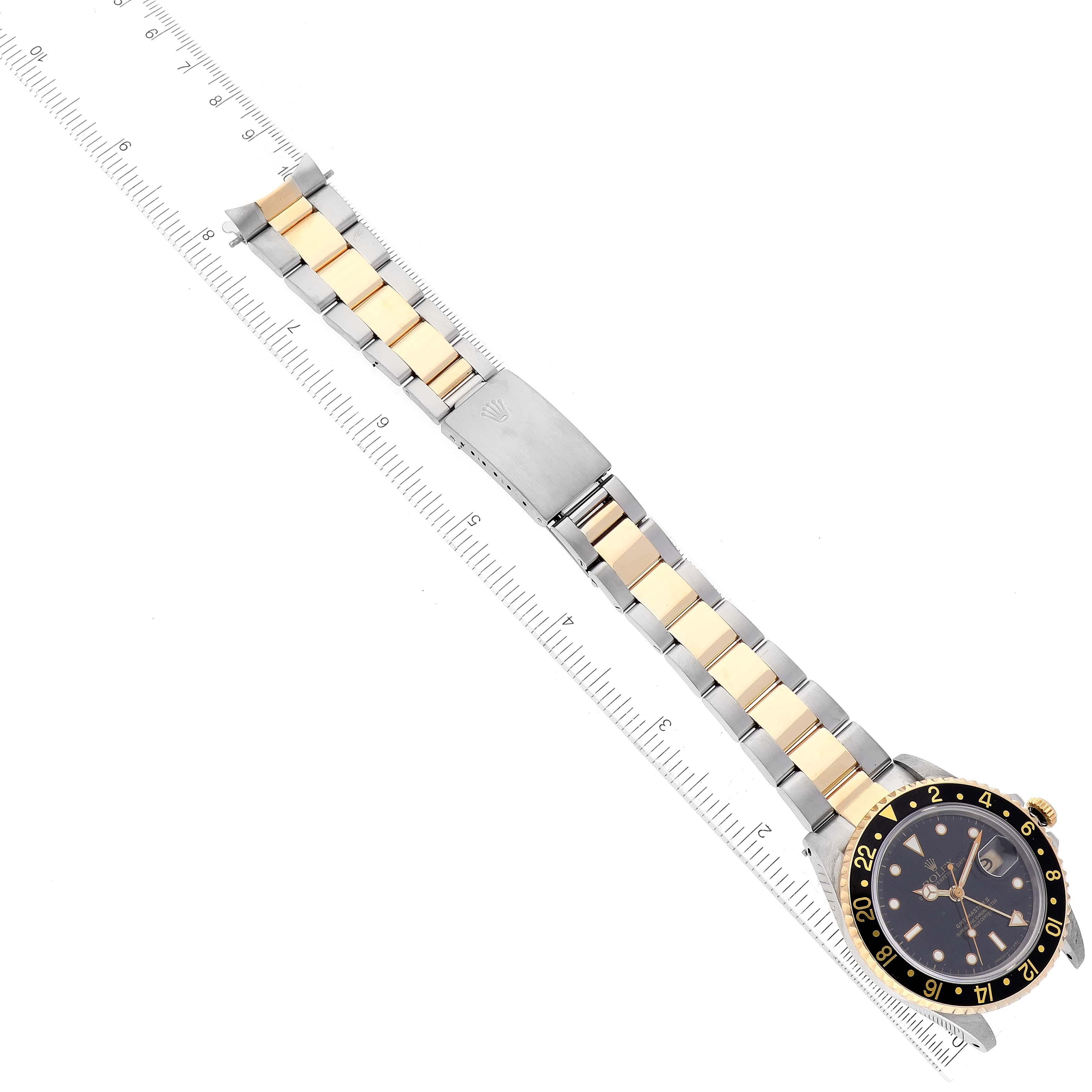 Rolex GMT Master II Or Jaune Acier Bracelet Oyster Montre Homme 16713 6