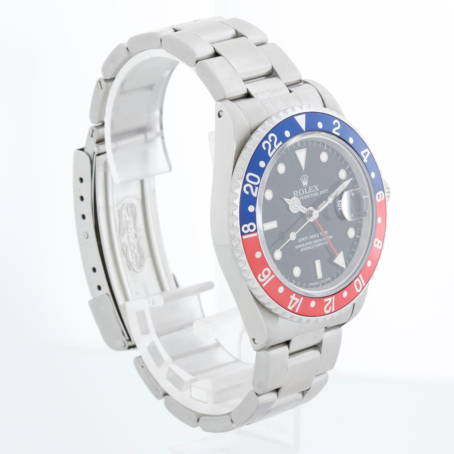 Rolex GMT-Master Reloj de acero inoxidable para hombre Bisel azul y rojo 16700 en Excelente estado para la venta en Dallas, TX