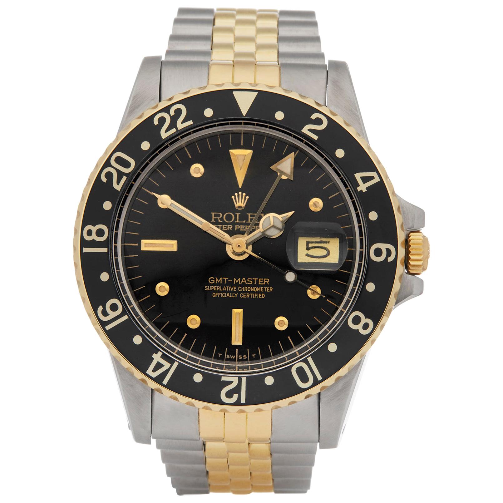 Rolex GMT-Master Nipple Dial Stainless Steel and Yellow Gold 1675