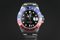 Rolex GMT, Master "Pepsi" Bezel Stainless Steel Automatic Wristwatch, Vintage