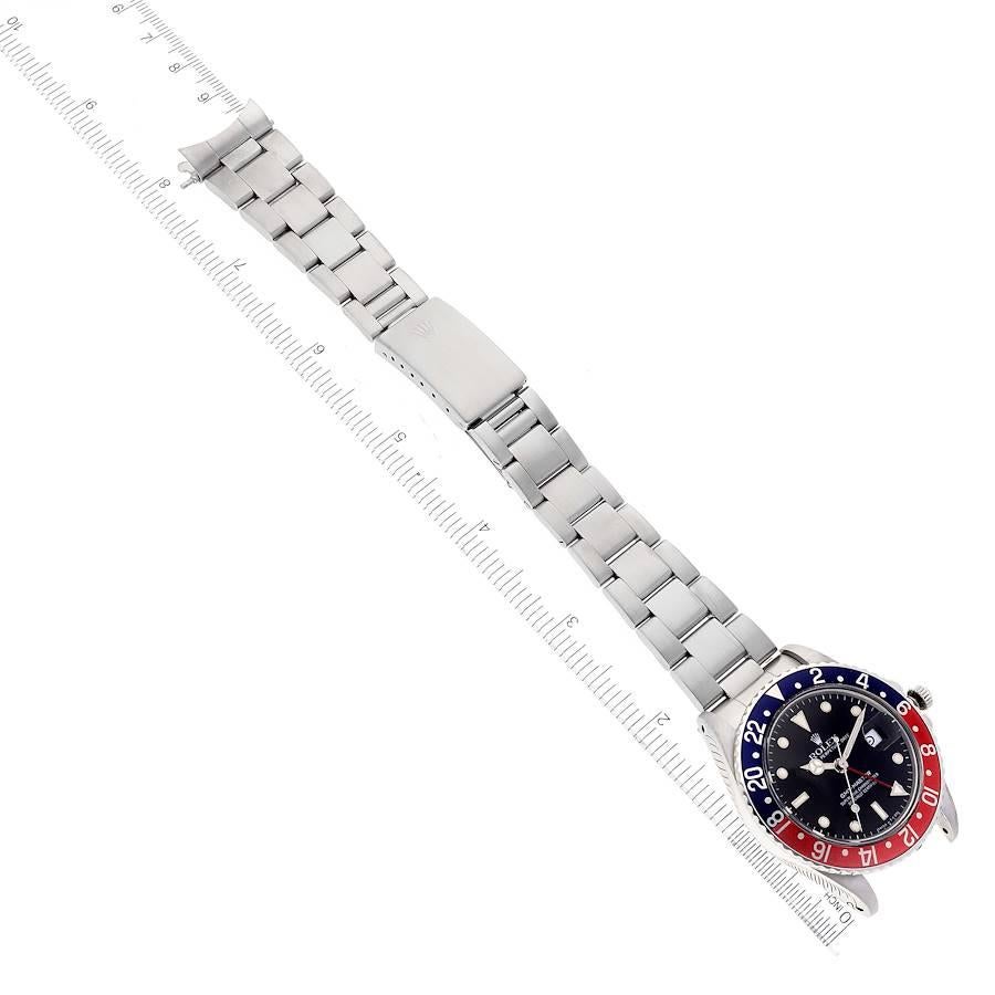 Rolex GMT Master Pepsi Bezel Vintage Steel Mens Watch 16750 For Sale 5