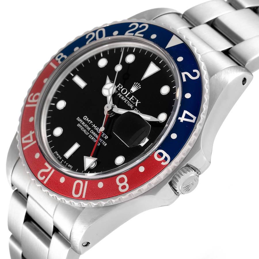 Men's Rolex GMT Master Pepsi Bezel Vintage Steel Mens Watch 16750 For Sale