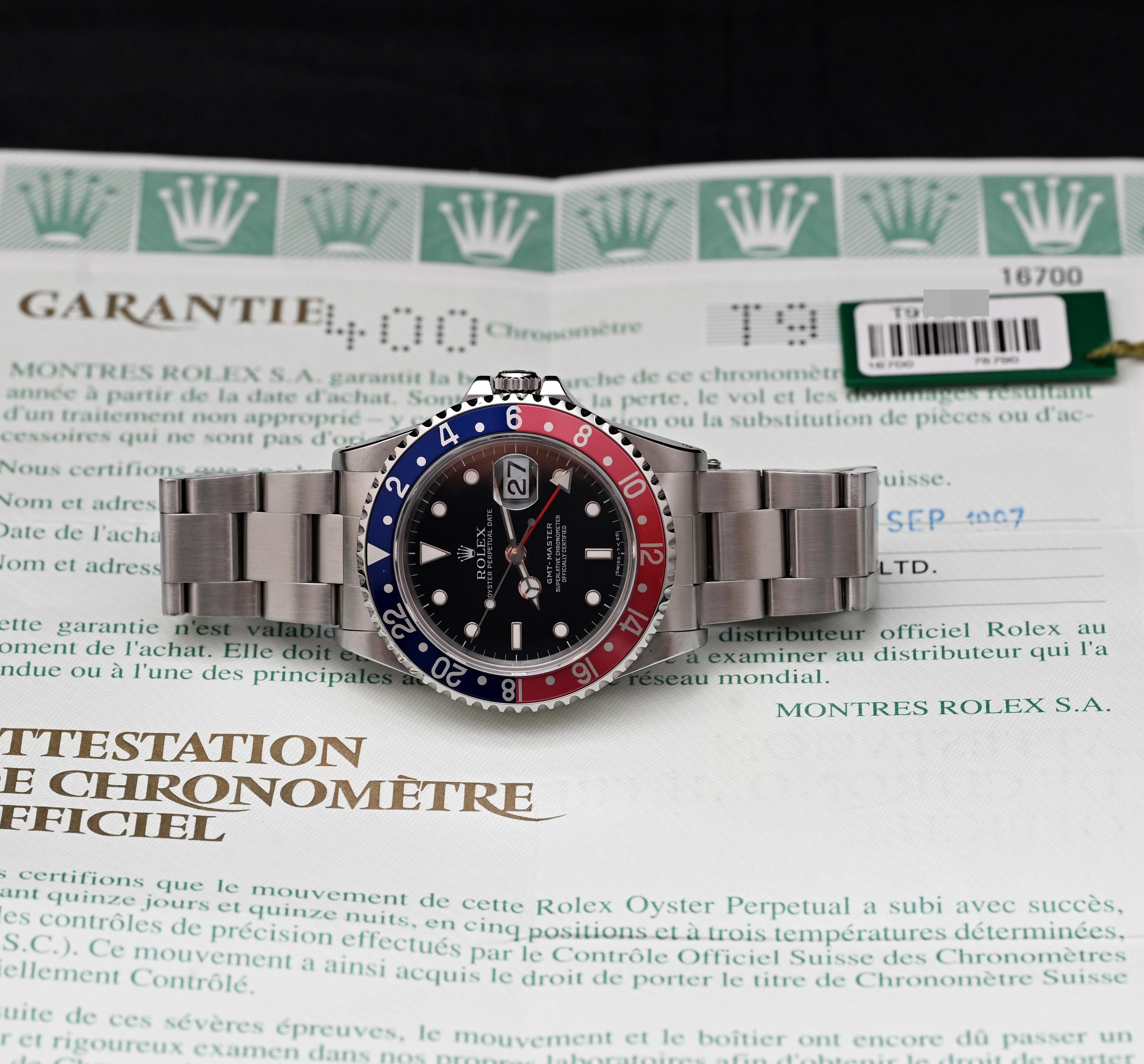 Brand: Rolex
Model: 16700
Year: 1997
Serial number: T9xxxxx

Reference: C04473

Case: Show sign of wear with slight polish from previous; inner case back stamped 16700

Dial: Excellent Aged Condition along with matching hands

Bracelet: 78790 Oyster