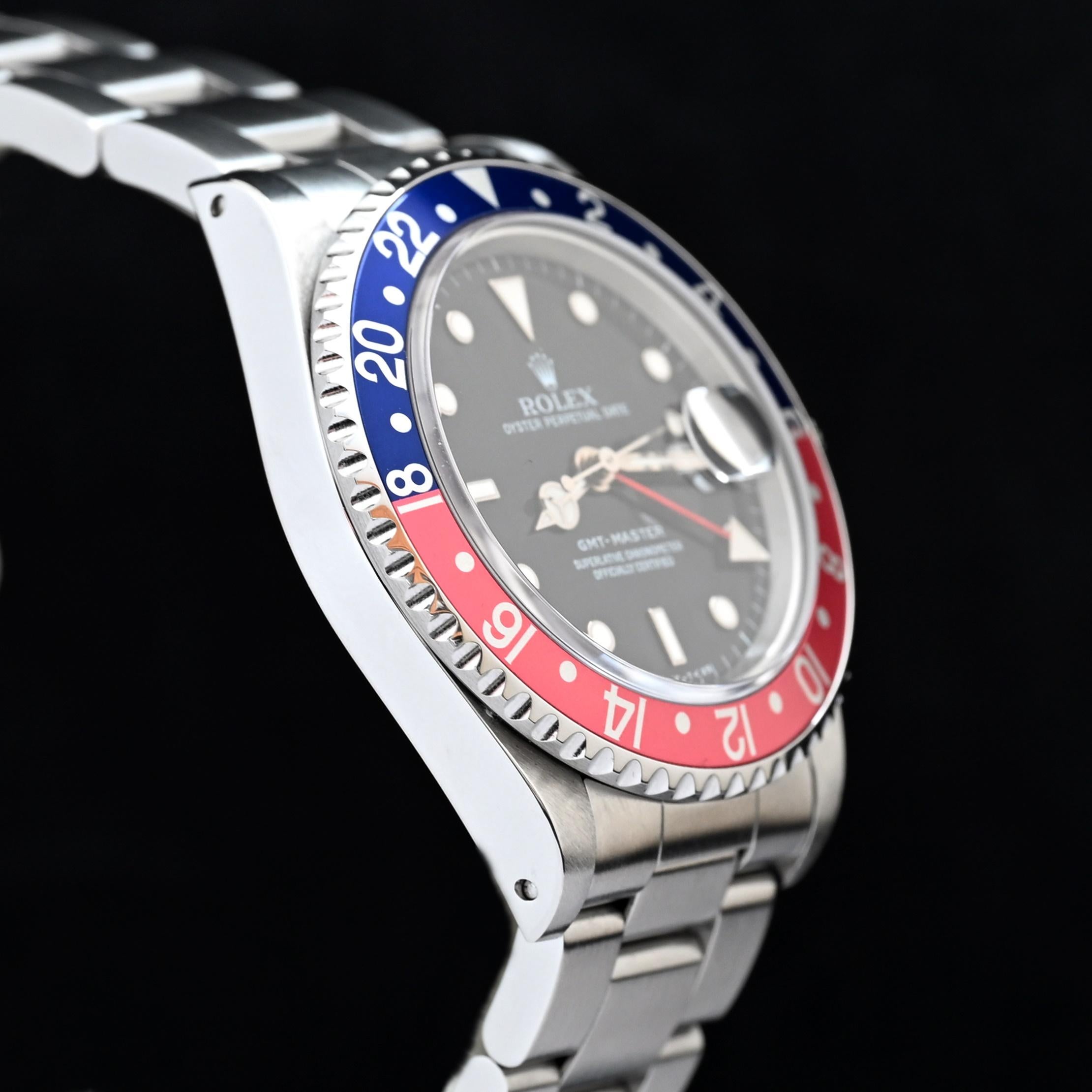 Rolex GMT-Master Pepsi Black Dial 16700 w/Paper & Tag Steel Automatic Watch 1997 1