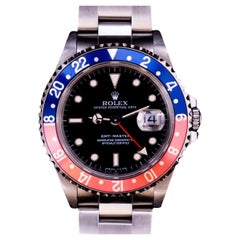 Retro Rolex GMT-Master Pepsi Black Dial Creamy 16700 Steel Automatic Watch 1996