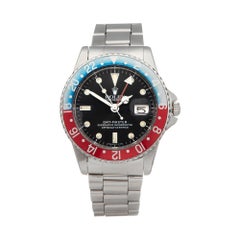 Rolex GMT-Master Pepsi Pointed Crown Guards Stainless Steel 1675 Wristwatch