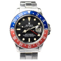 Rolex GMT-Master Pepsi Red Blue Matte Dial 1675 Steel Automatic Watch, 1971
