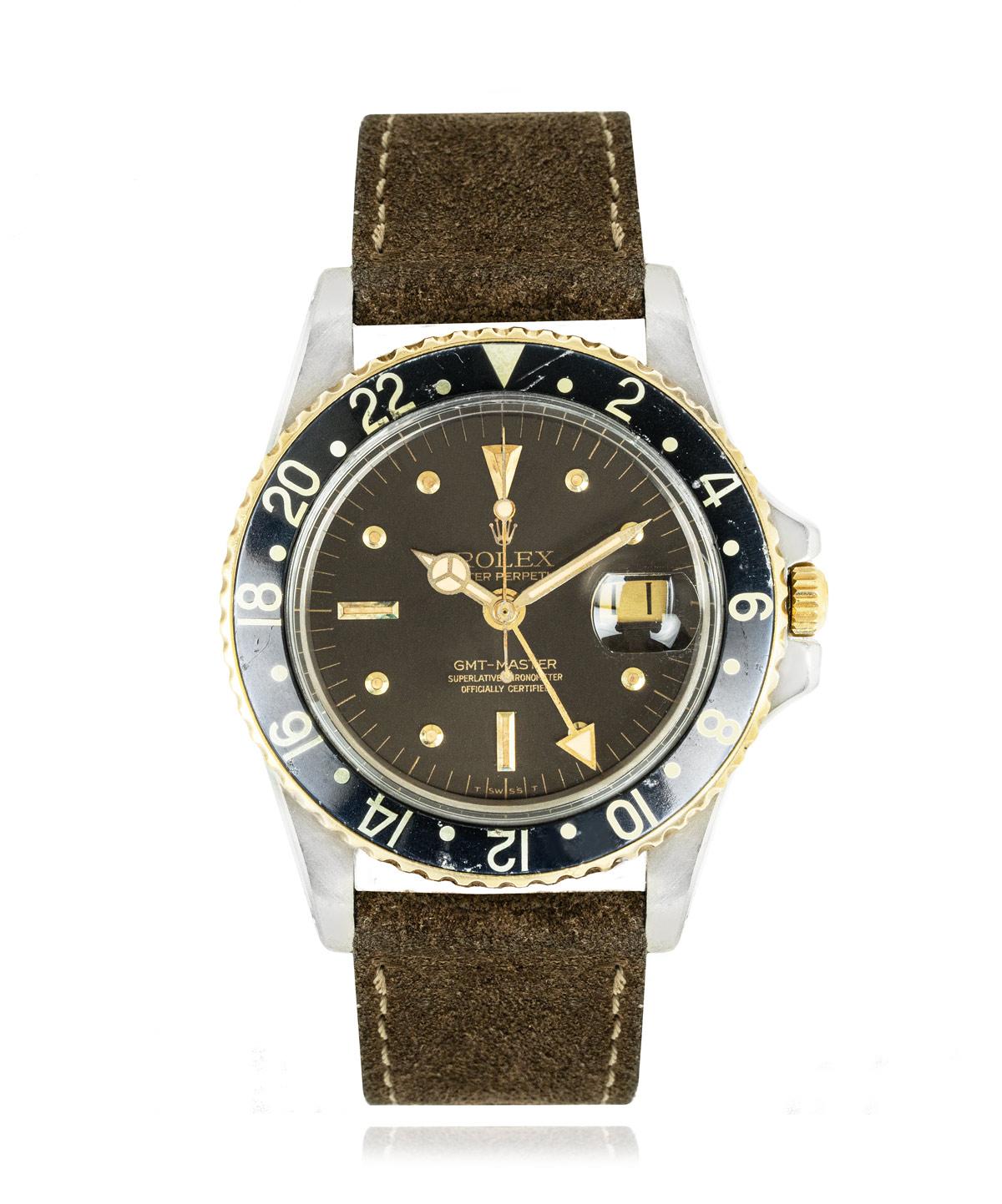 Rolex GMT-Master Rare Nipple Tropical Dial 1675 In Good Condition For Sale In Mayfair, London, London