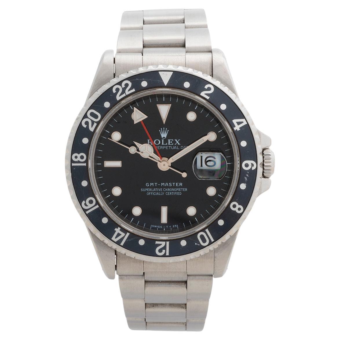 Montre-bracelet GMT Master Réf 16700 de Rolex, cadran Tritium Coeval. B&Ps', année 1997 en vente