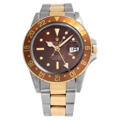 Rolex Gmt-Master Uhr „Rootbeer“ 14k Gold & Edelstahl Ref 1675