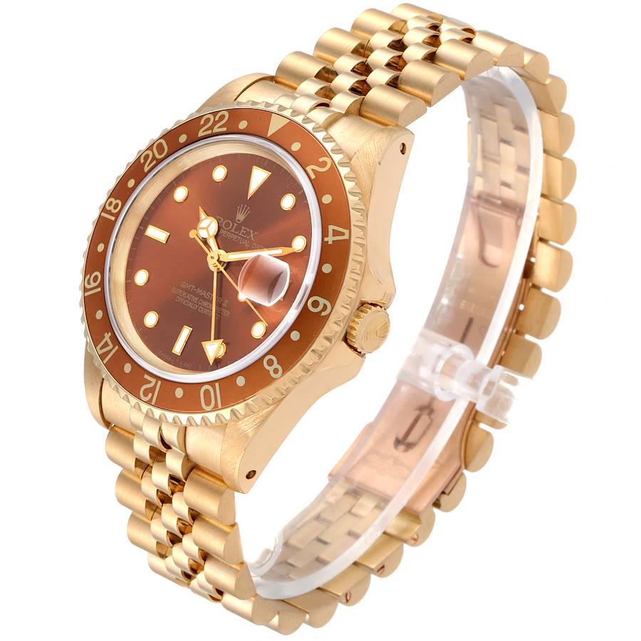 Rolex GMT Master Rootbeer 18K Yellow Gold Vintage Men's Watch 16718 For Sale 1