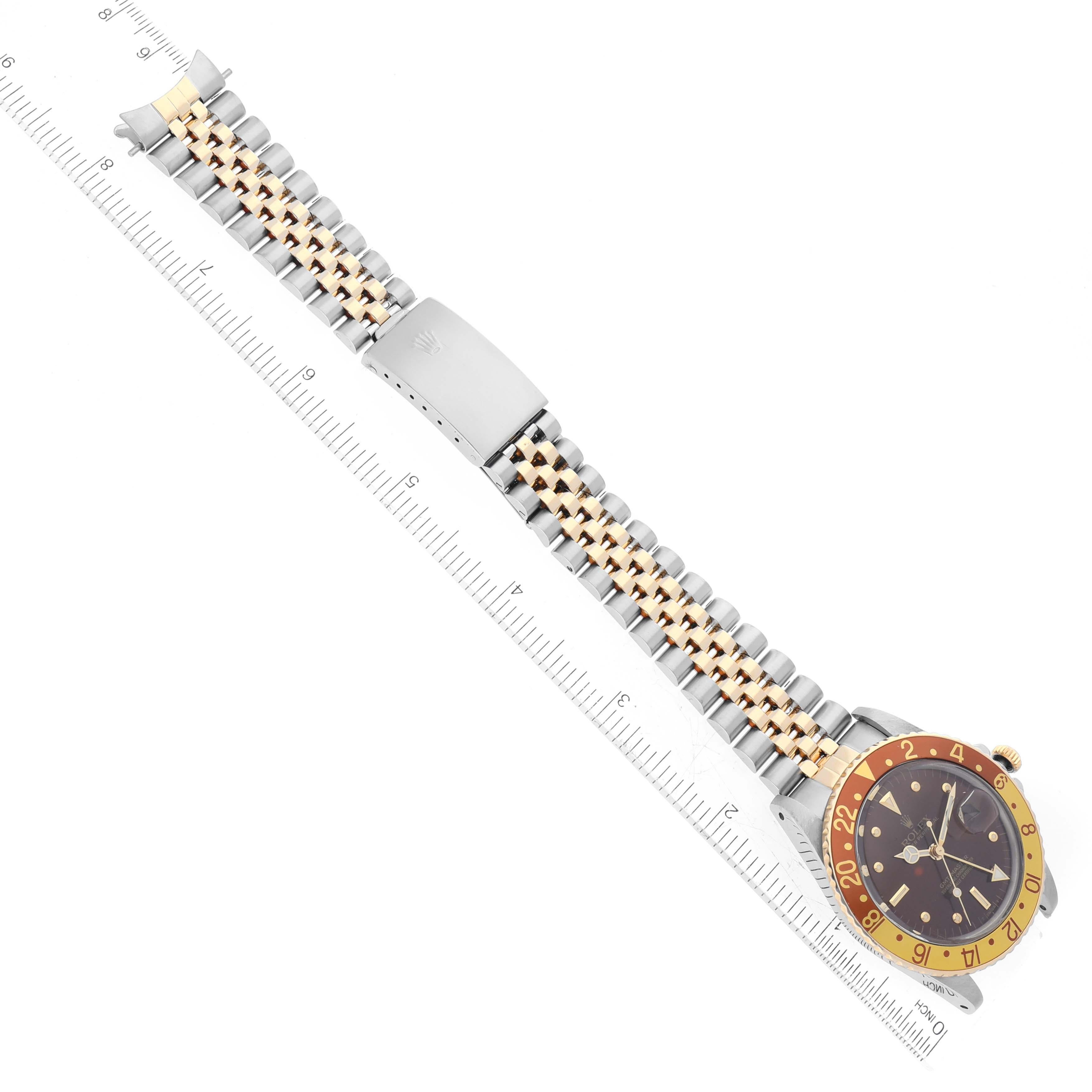 Rolex GMT Master Rootbeer Yellow Gold Steel Vintage Mens Watch 16753 5