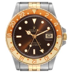 Rolex GMT Master Rootbeer Yellow Gold Steel Vintage Mens Watch 16753