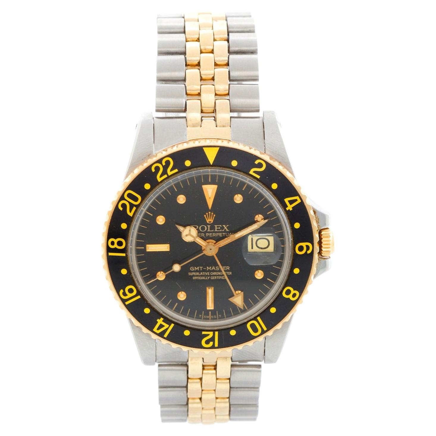 Orologio da uomo Rolex GMT-Master in acciaio inossidabile e oro giallo 18 carati 1675 in vendita