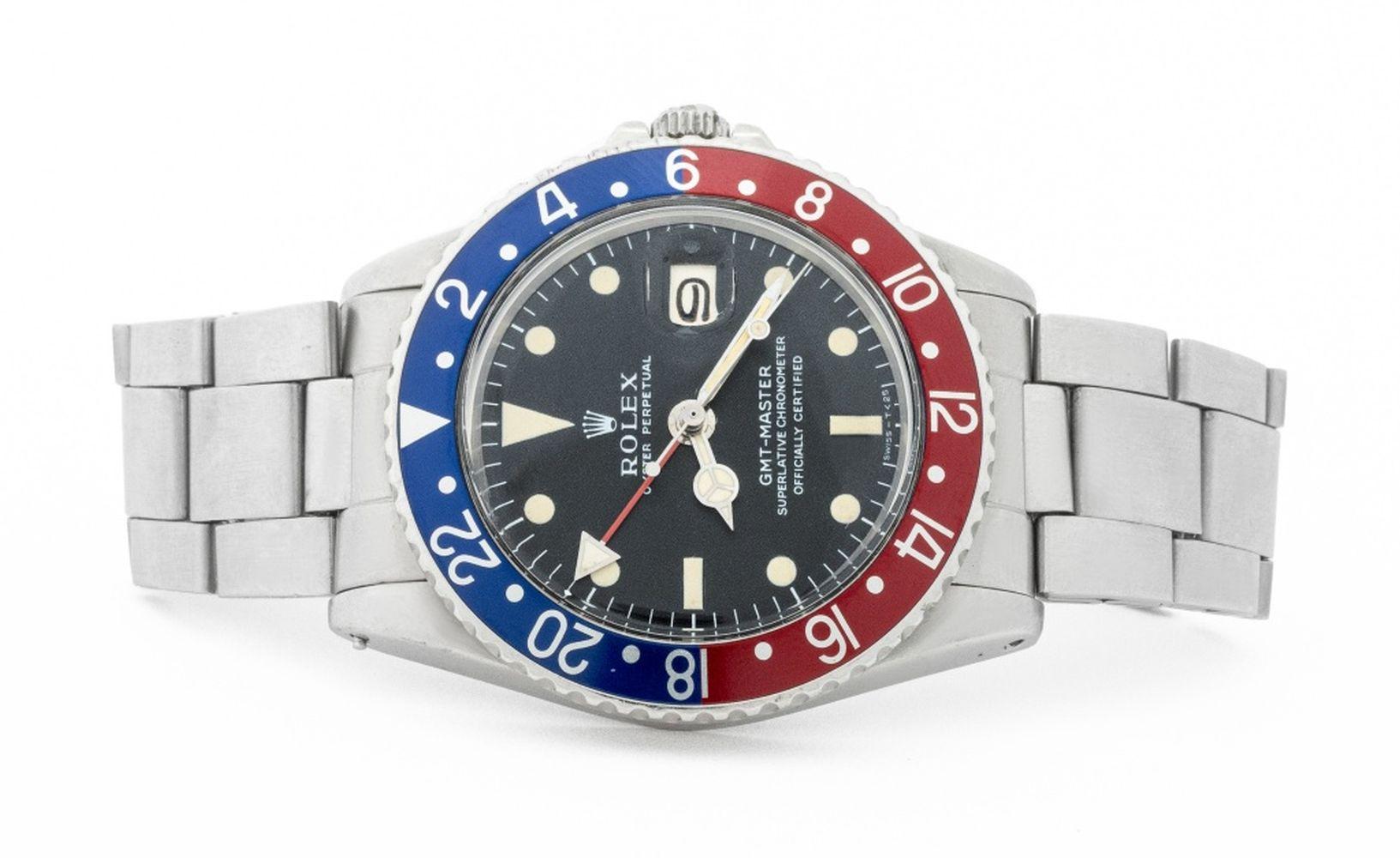 da uomo o donna Rolex GMT Master in acciaio inossidabile con lunetta blu e rossa, Ref 1675 in vendita