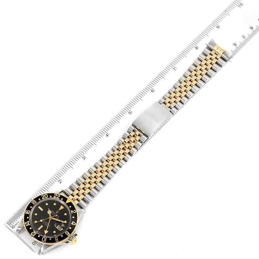 Rolex GMT Master Steel Yellow Gold Black Dial Vintage Men's Watch 16753 For Sale 7