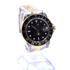 Rolex GMT Master Two-Tone Black Dial Watch Ref 16753
