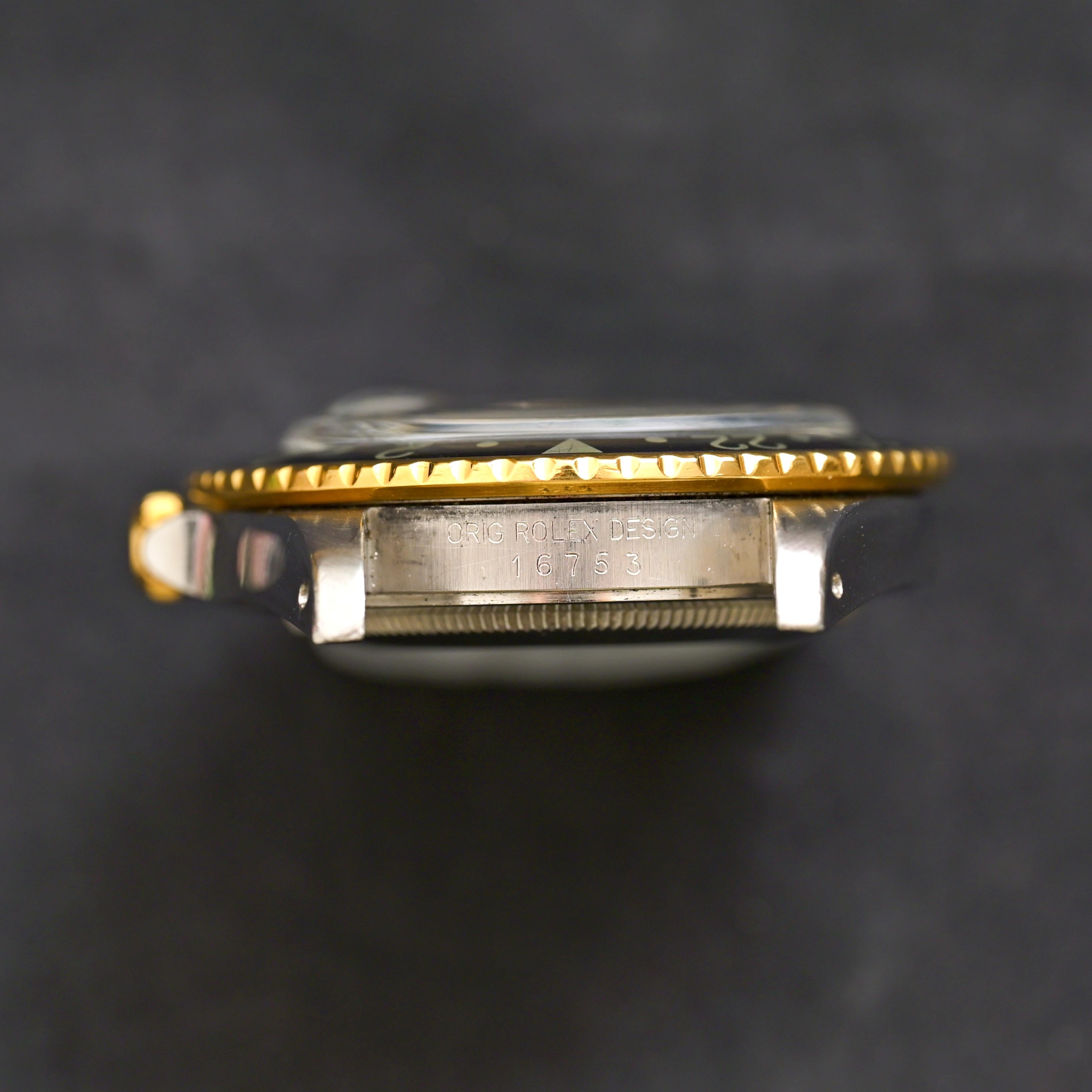 Rolex GMT-Master Two-Tones Black Dial 16753 Automatic Watch 1984 For Sale 2