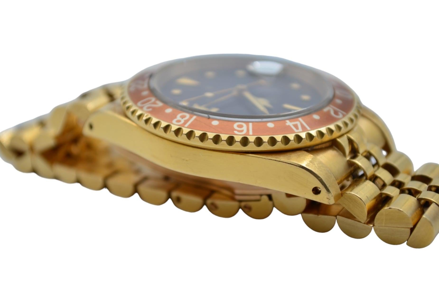 Rolex GMT Master Vintage Rare Nipple Dial 40 Jubilee Réf 16758 en vente 10