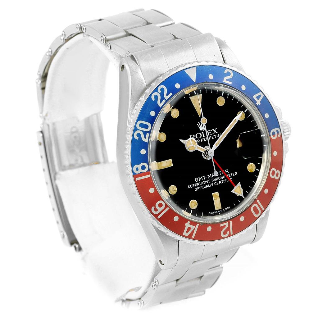 Rolex GMT Master Vintage Red and Blue Pepsi Bezel Men's Watch 1675 1