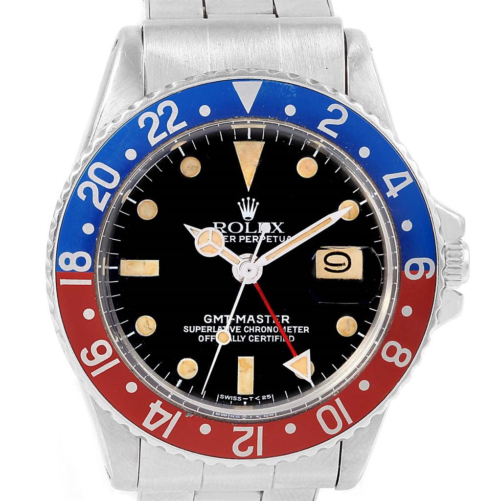 Rolex GMT Master Vintage Red and Blue Pepsi Bezel Men's Watch 1675