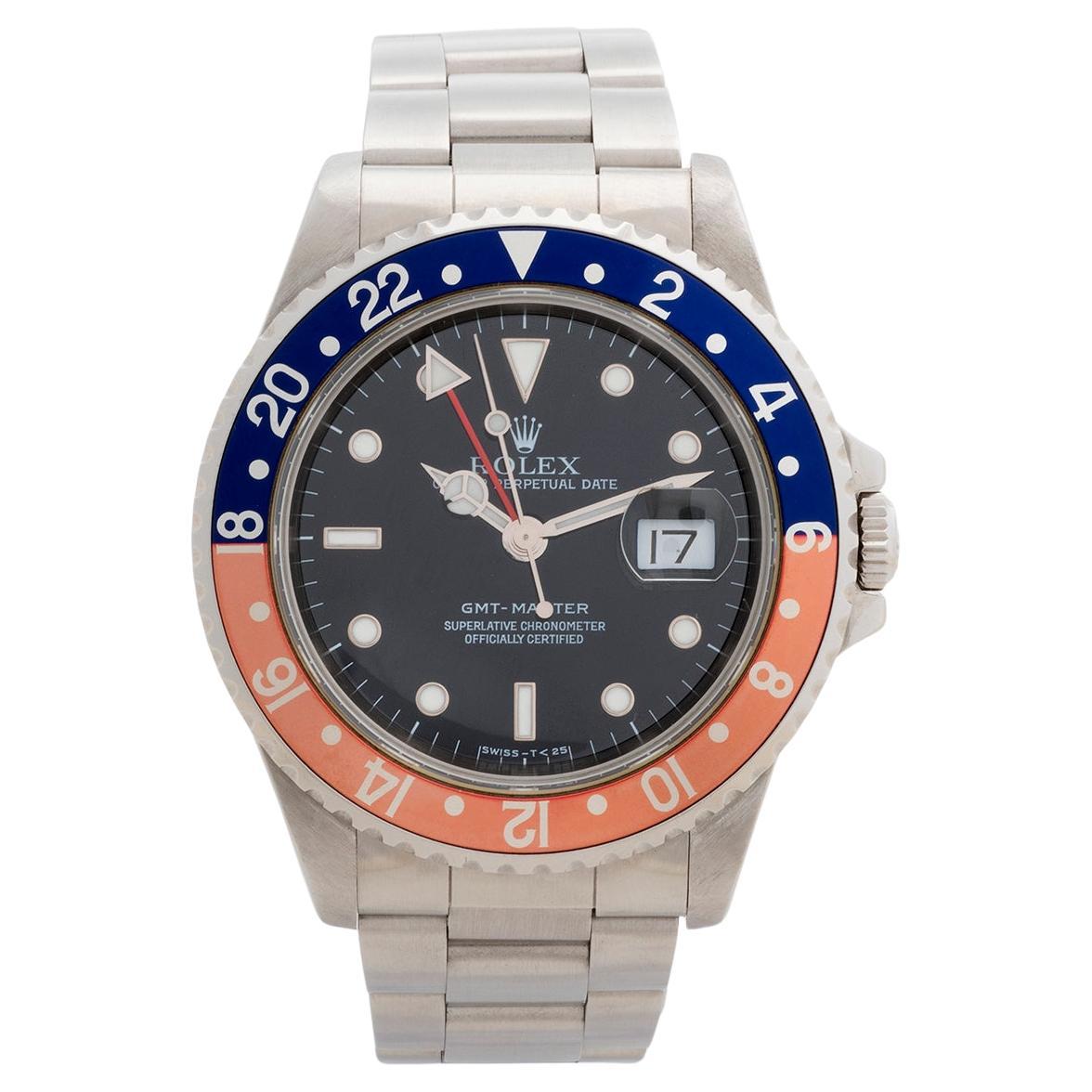  Rolex GMT Master Armbanduhr Ref 16700. Box & Papiere. Tritium angewählt. Jahr 1998.