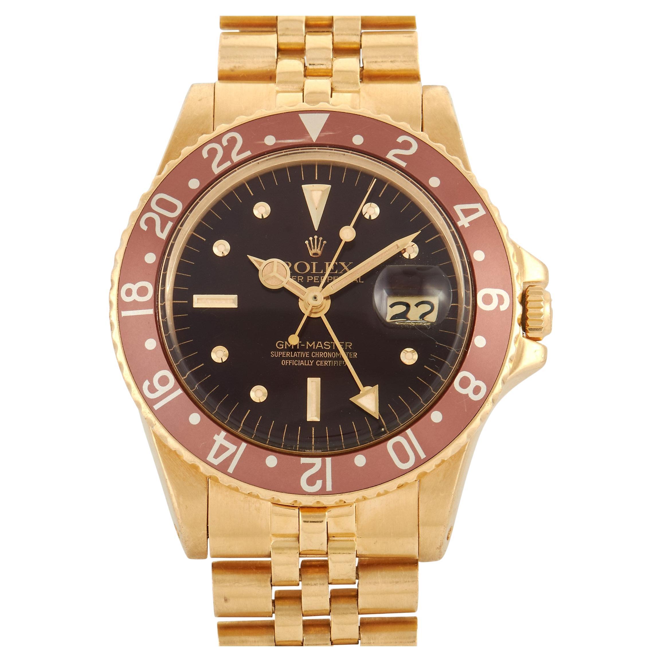 Rolex GMT-Master Yellow Gold Watch 1675/8
