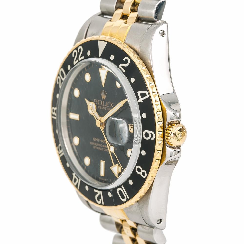 Women's Rolex GMT Master 16753, Black Dial Certified Authentic For Sale