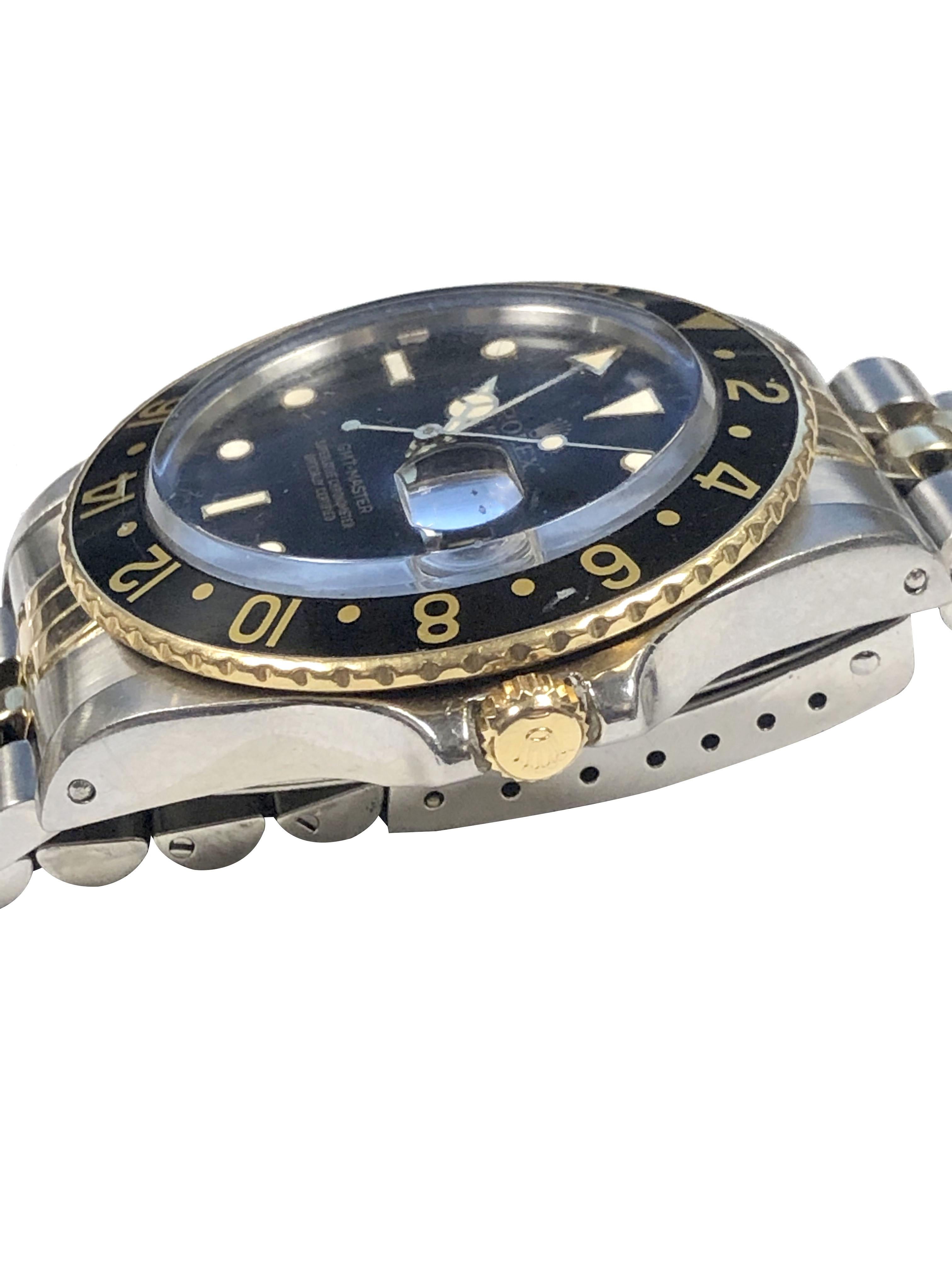 Rolex Montre-bracelet GMT vintage en or et acier, réf. 16753 Excellent état - En vente à Chicago, IL