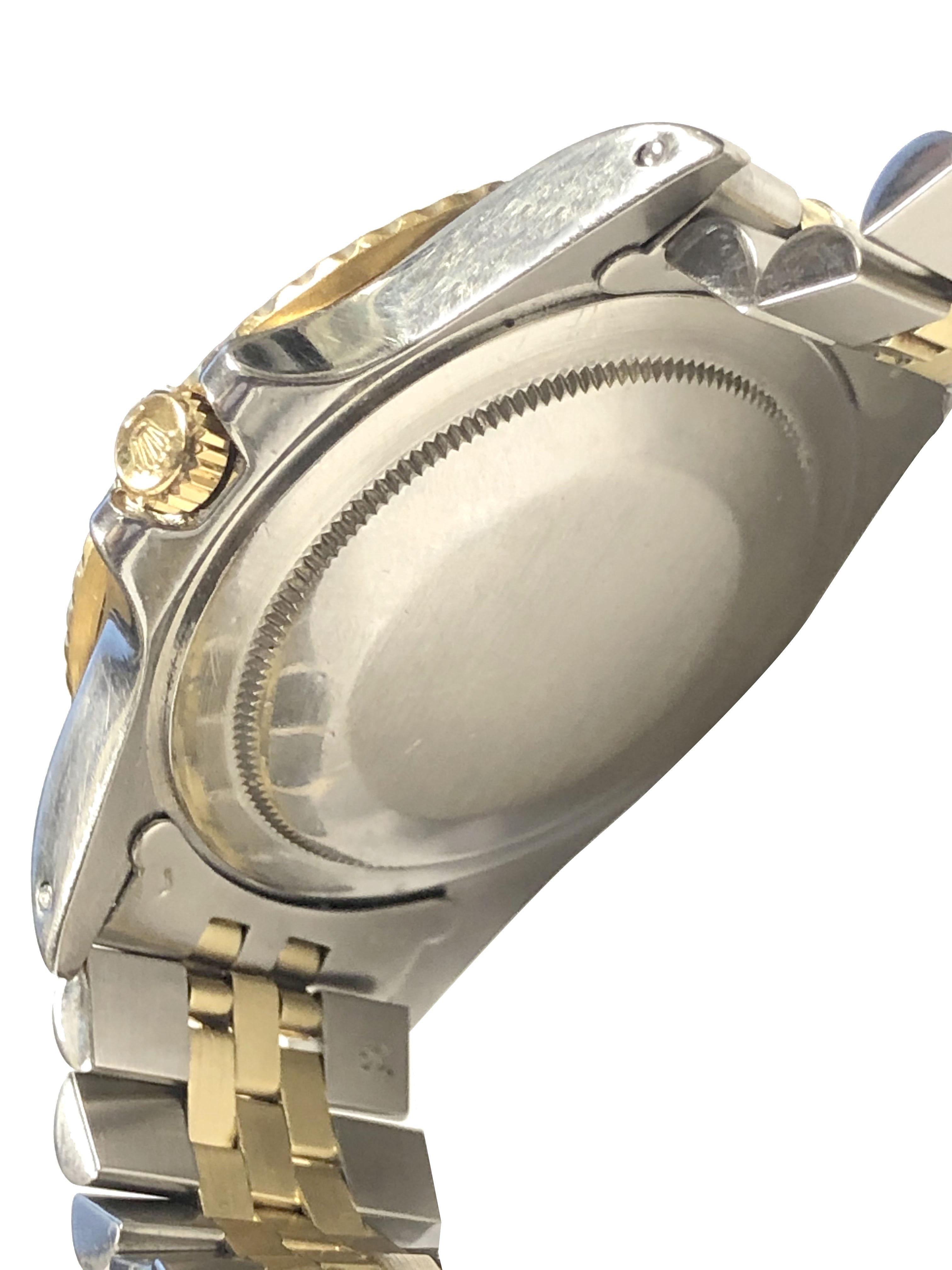 Rolex GMT Ref 16753 Vintage Armbanduhr aus Gold und Stahl für Damen oder Herren im Angebot