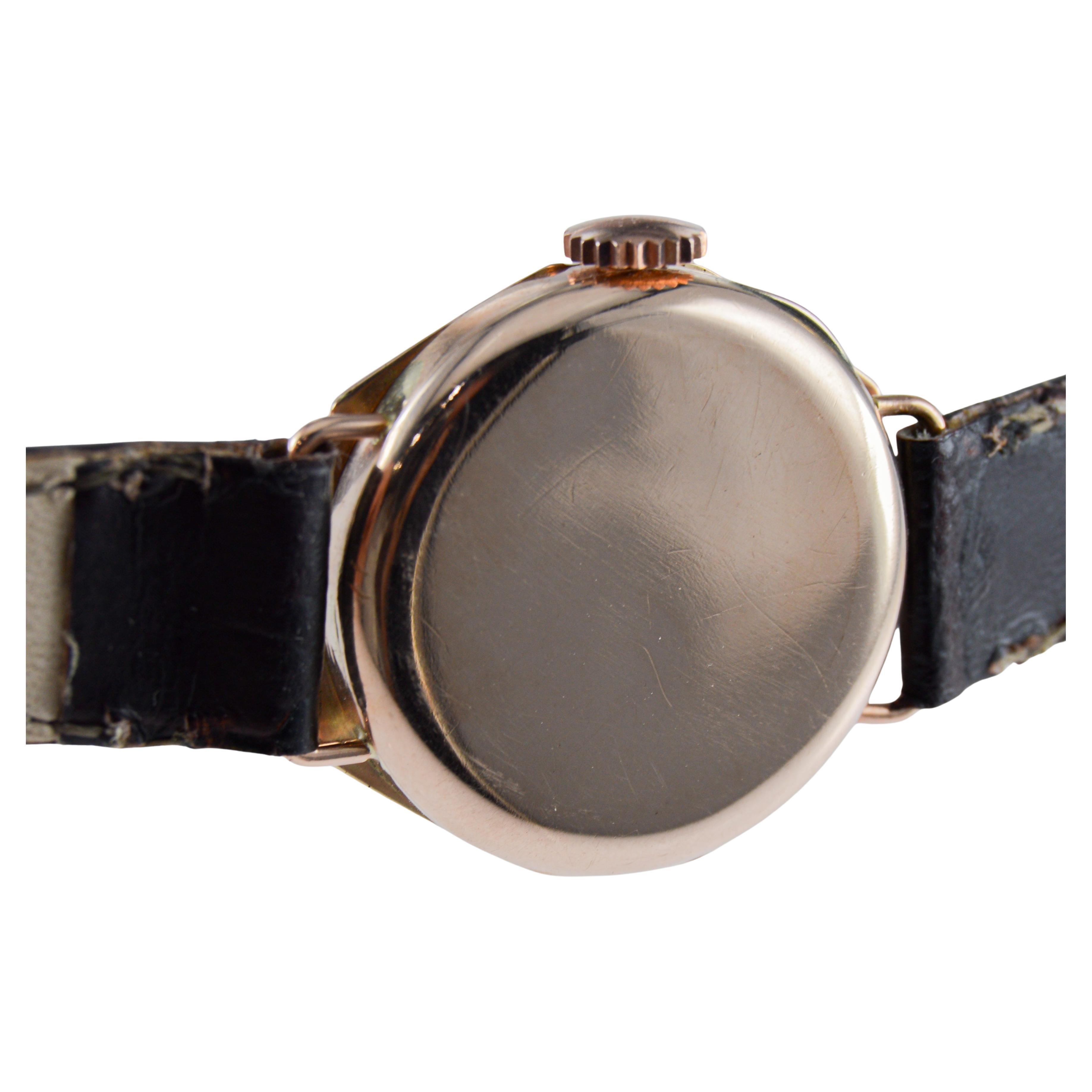 Orologio Rolex in oro Art Deco con lunetta incisa a mano del 1915 in vendita 10