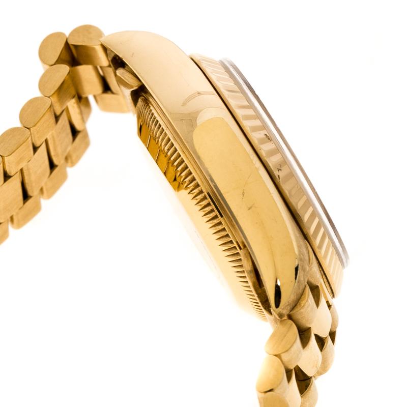 Rolex Gold Dial 18K Yellow Gold Diamonds 69178 Datejust Women's Wristwatch 26 mm 2