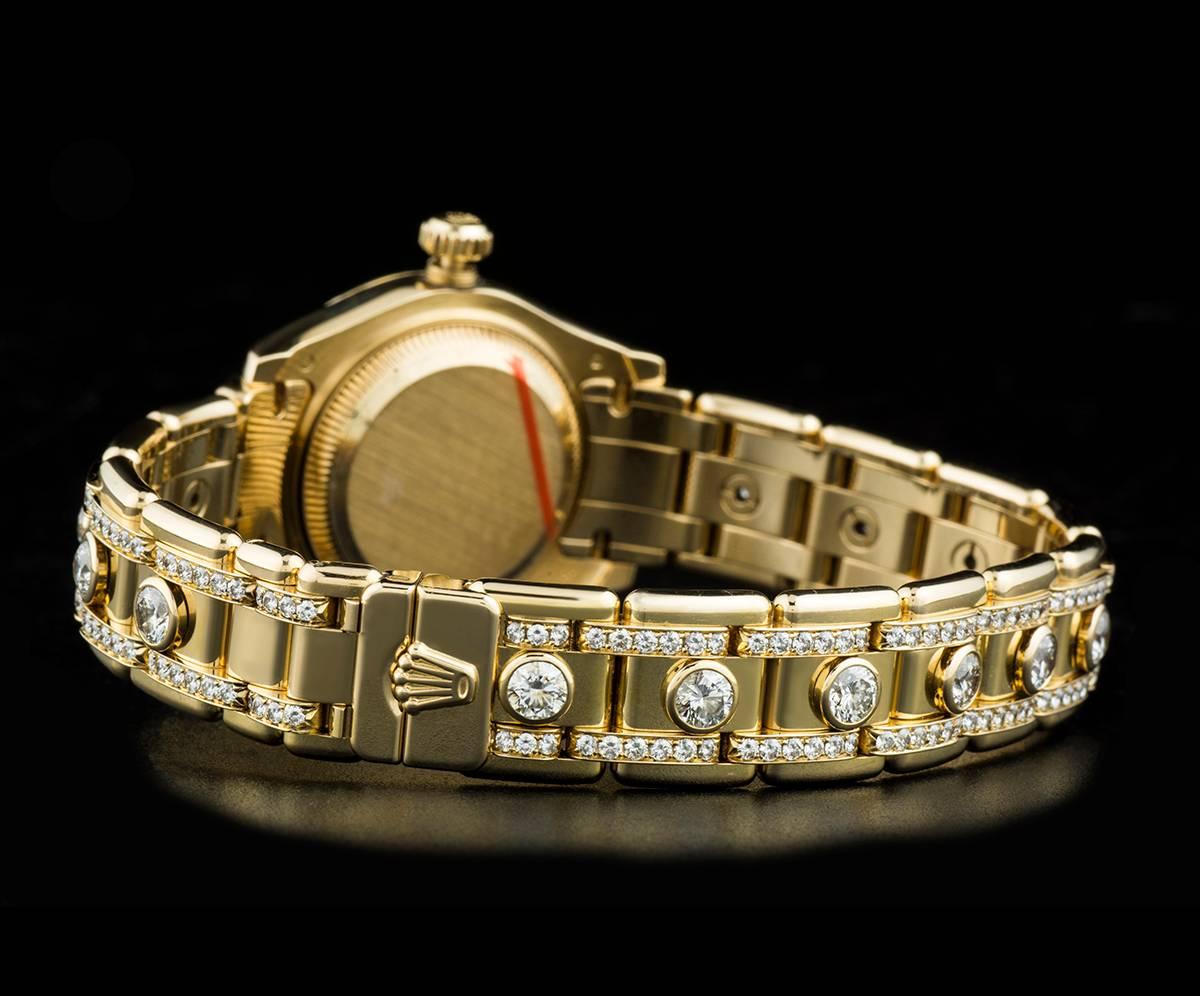 Rolex Gold Diamond Datejust Pearlmaster Super Masterpiece Big Karat Bracelet 1
