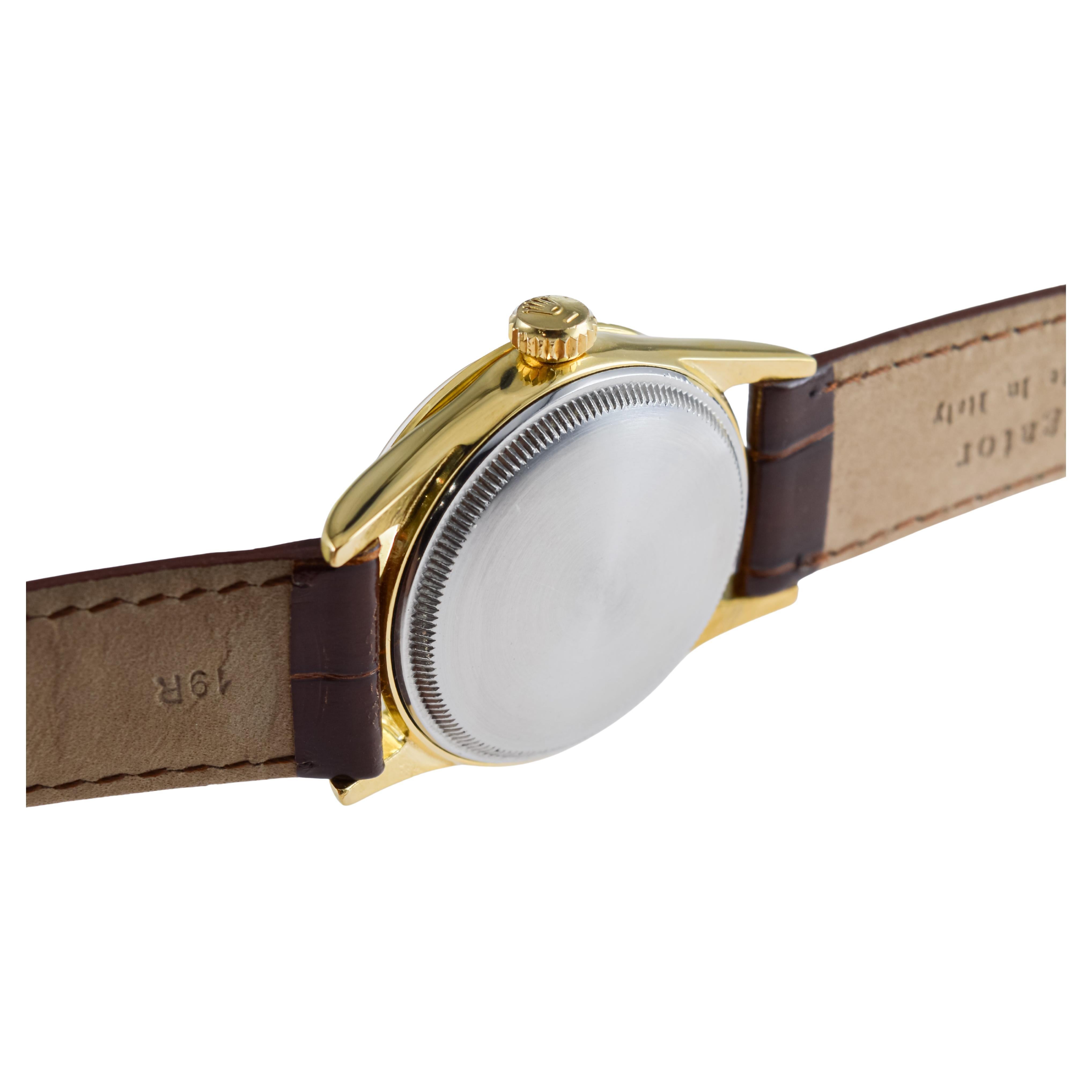 Rolex Gold Shell Oyster Perpetual Very Rare Deepsea From 1954 / 55 Original Dial 11