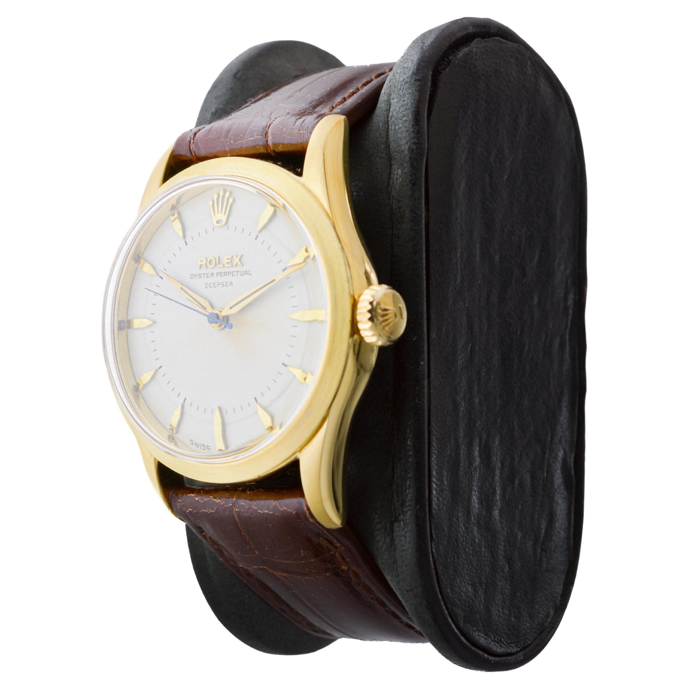 Rolex Gold Shell Oyster Perpetual Very Rare Deepsea From 1954 / 55 Original Dial 2