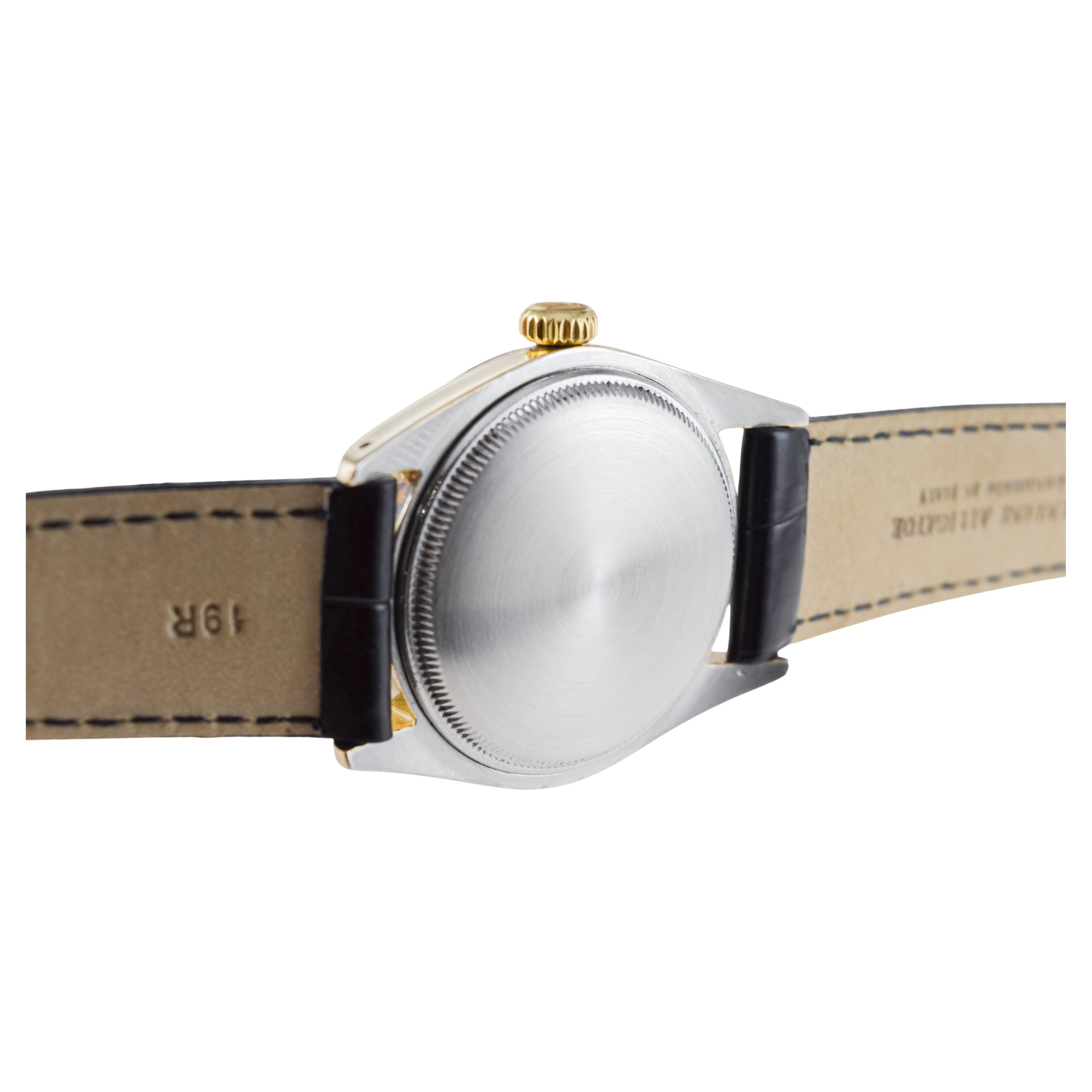 Rolex Gold Shell Oyster Perpetual with Rare Original Black Dial from 1953 9