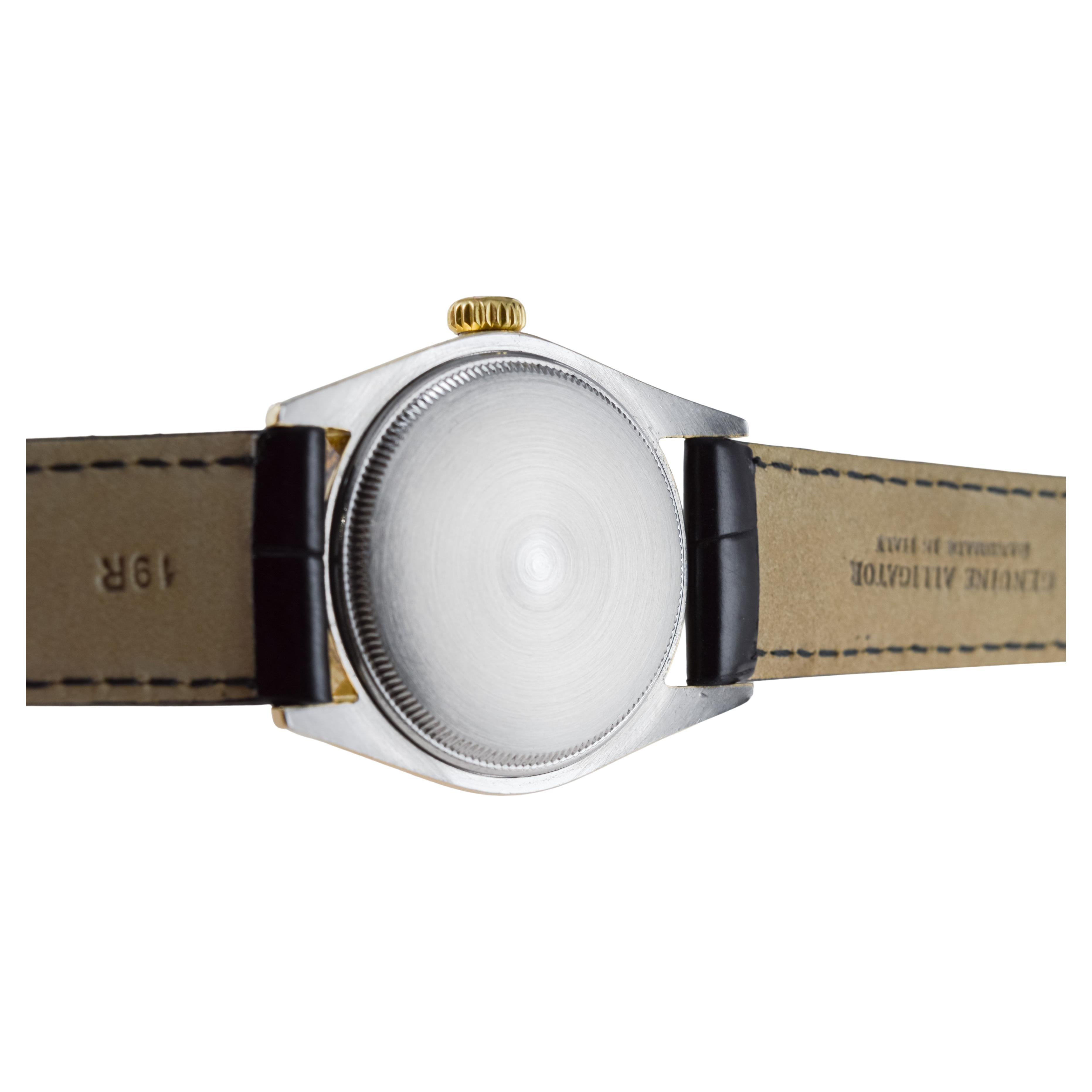 Rolex Oyster Perpetual a conchiglia d'oro con raro quadrante nero originale del 1953 10