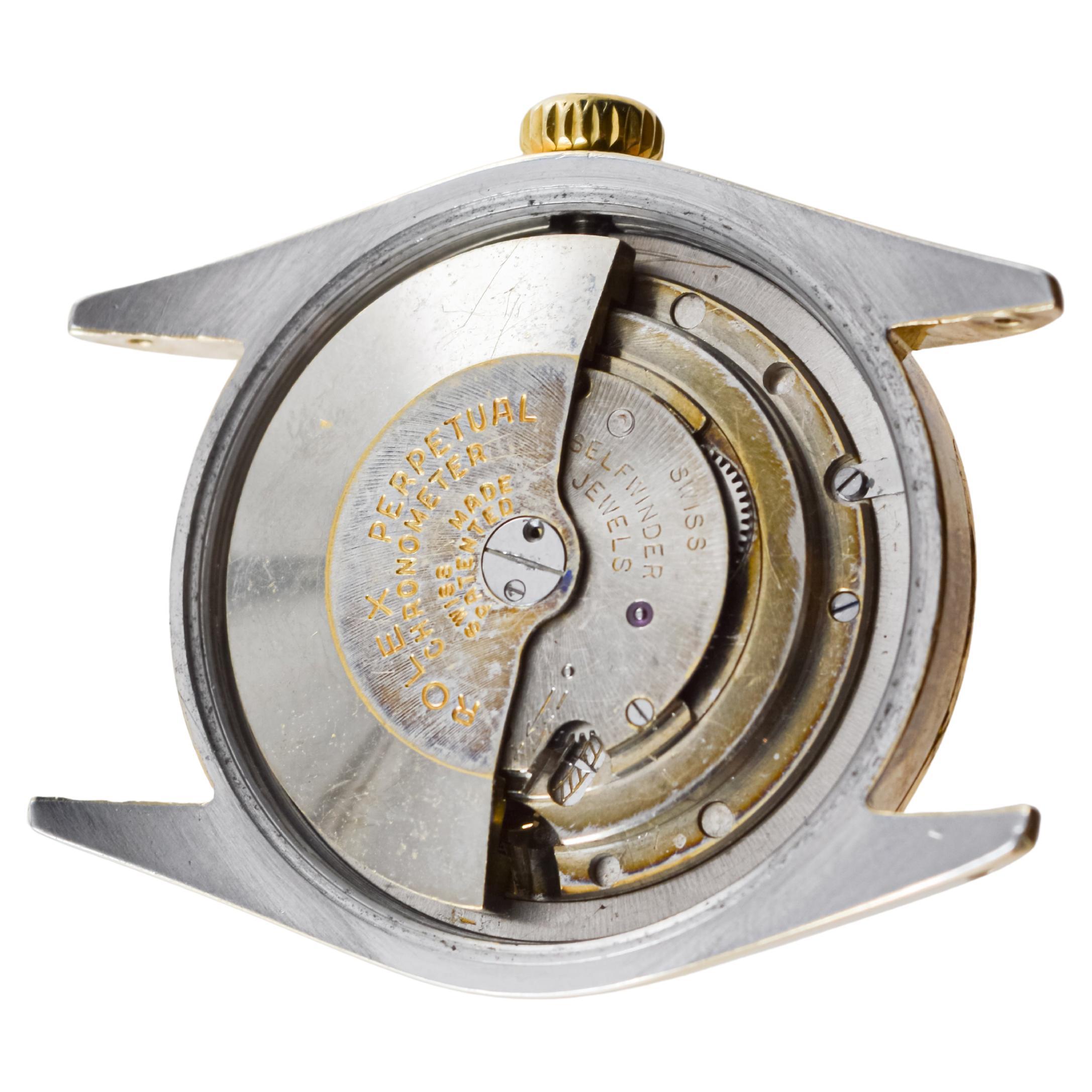 Rolex Gold Shell Oyster Perpetual with Rare Original Black Dial from 1953 12