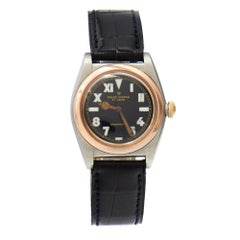 Rolex Rose Gold Steel Bubbleback Chronometer California Dial Wristwatch Ref 3133