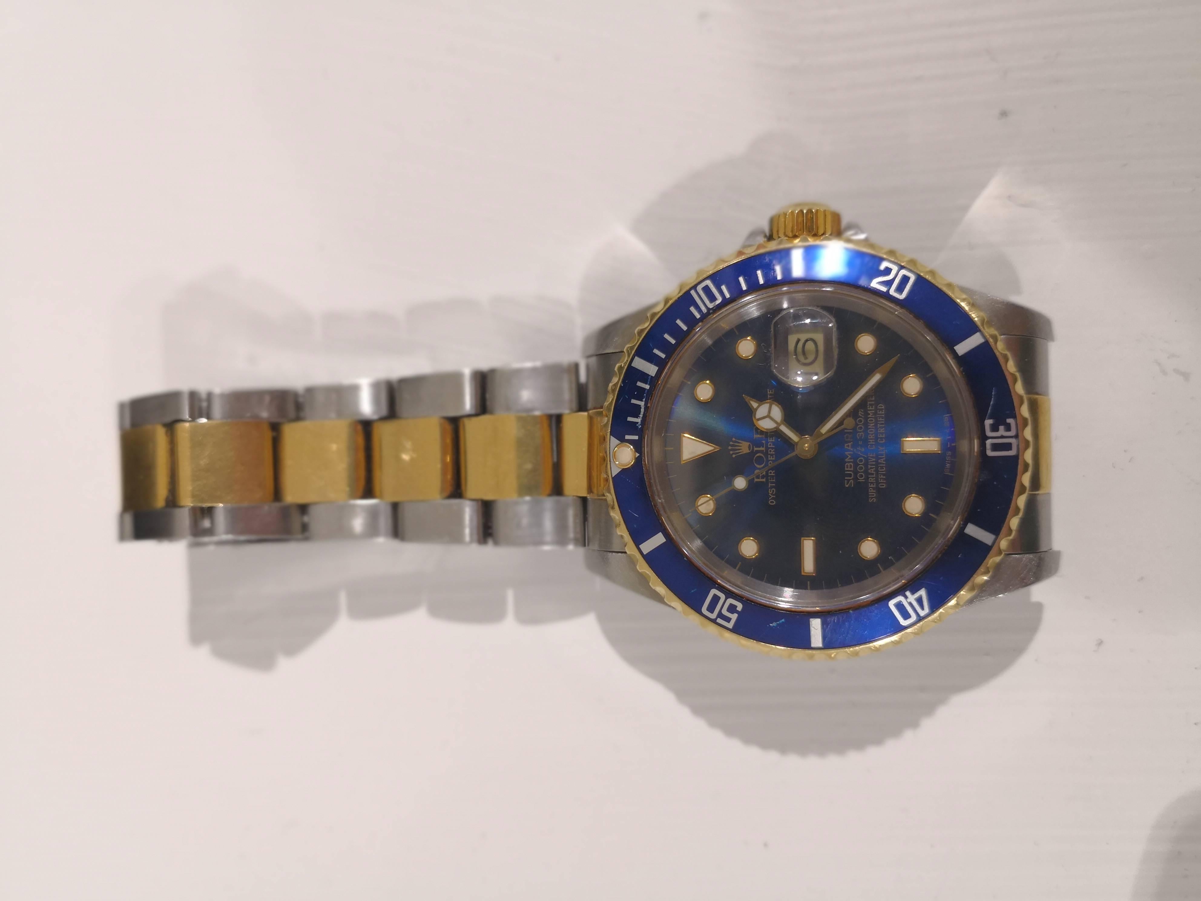 Rolex Gold Submariner Blue  6